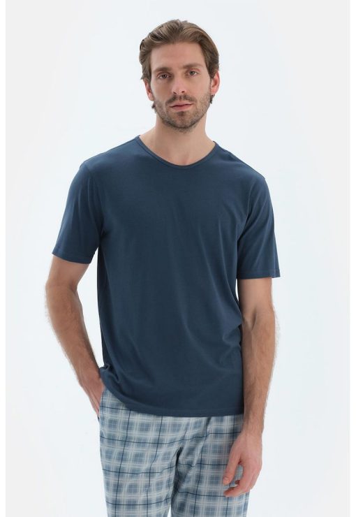 Bluza de pijama din amestec de bumbac-BARBATI/IMBRACAMINTE/Pijamale si halate de baie-IMBRACAMINTE/Pijamale si halate de baie