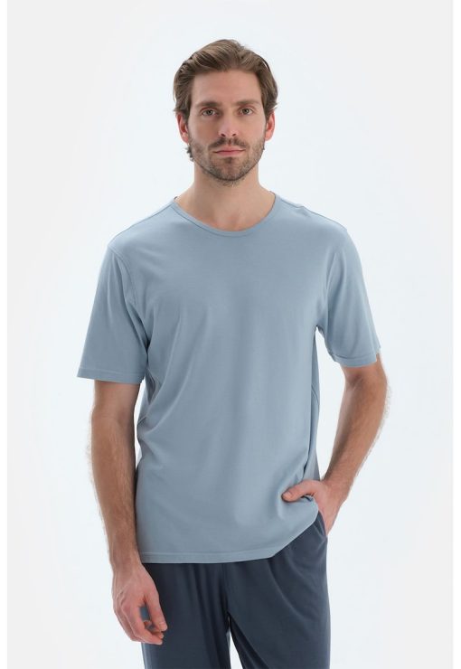 Bluza de pijama din amestec de bumbac-BARBATI/IMBRACAMINTE/Pijamale si halate de baie-IMBRACAMINTE/Pijamale si halate de baie