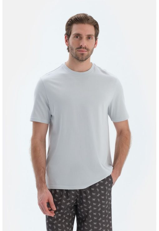 Bluza de pijama din amestec de bumbac-BARBATI/IMBRACAMINTE/Pijamale si halate de baie-IMBRACAMINTE/Pijamale si halate de baie