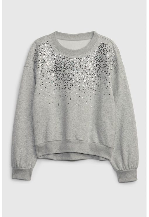 Bluza de trening cu aplicatii cu paiete-FETE/IMBRACAMINTE/Bluze-IMBRACAMINTE/Bluze