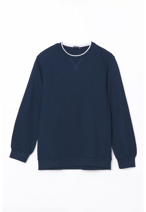 Bluza de trening cu decolteu rotund-BARBATI/IMBRACAMINTE/Hanorace-IMBRACAMINTE/Hanorace