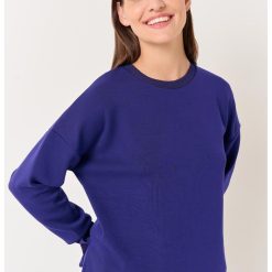 Bluza de trening cu maneci cazute-FEMEI/IMBRACAMINTE/Hanorace-IMBRACAMINTE/Hanorace