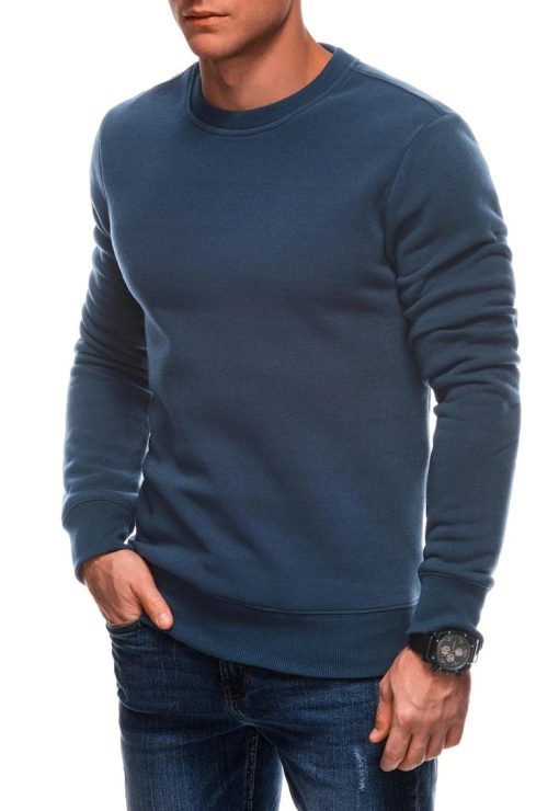 Bluza de trening cu model uni si decolteu la baza gatului-BARBATI/IMBRACAMINTE/Hanorace-IMBRACAMINTE/Hanorace