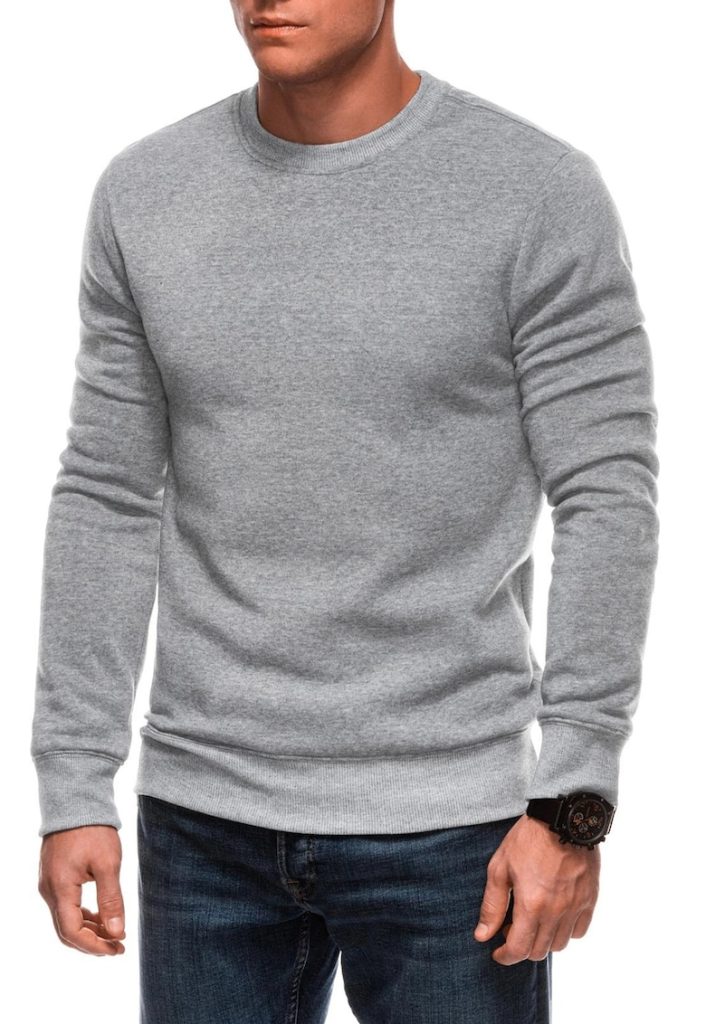 Bluza de trening cu model uni si decolteu la baza gatului-BARBATI/IMBRACAMINTE/Hanorace-IMBRACAMINTE/Hanorace
