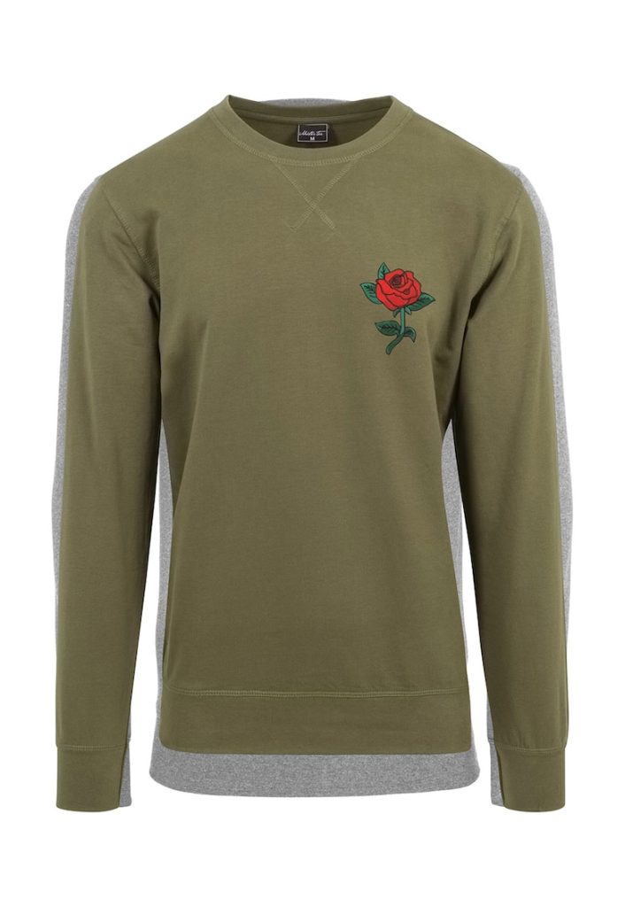 Bluza de trening cu trandafir decorativ-BARBATI/IMBRACAMINTE/Hanorace-IMBRACAMINTE/Hanorace