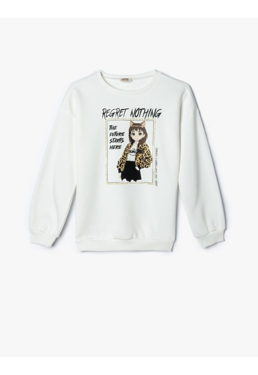 Bluza de trening de bumbac cu imprimeu-FETE/IMBRACAMINTE/Bluze-IMBRACAMINTE/Bluze