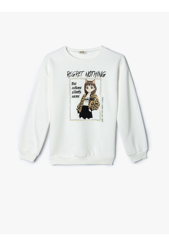 Bluza de trening de bumbac cu imprimeu-FETE/IMBRACAMINTE/Bluze-IMBRACAMINTE/Bluze