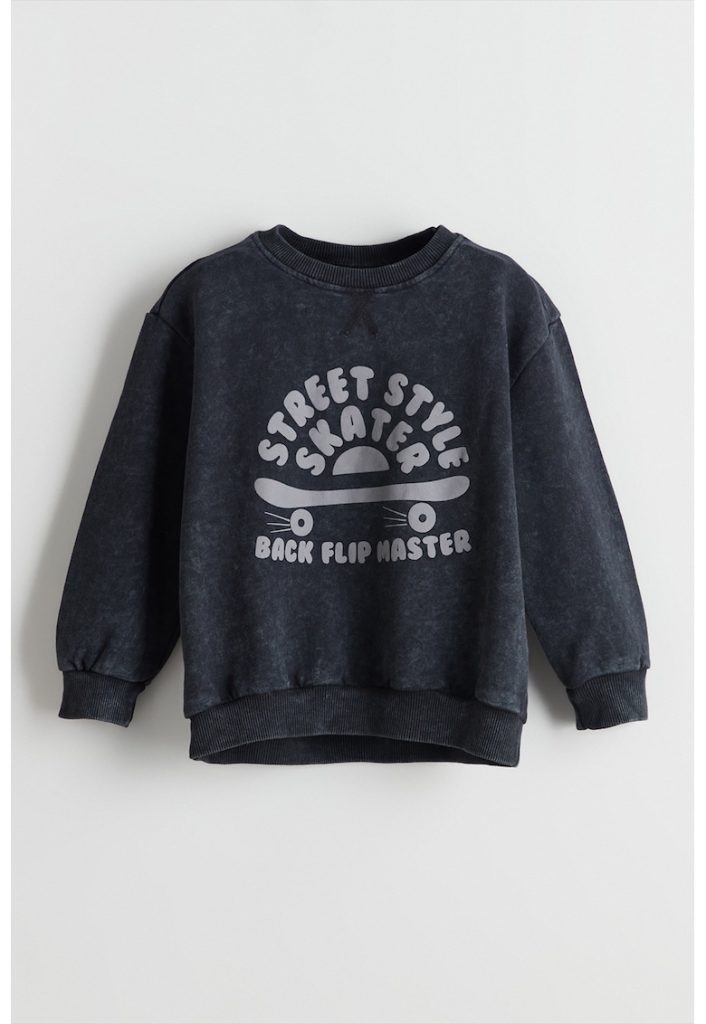 Bluza de trening de bumbac cu text-BAIETI/IMBRACAMINTE/Bluze-IMBRACAMINTE/Bluze