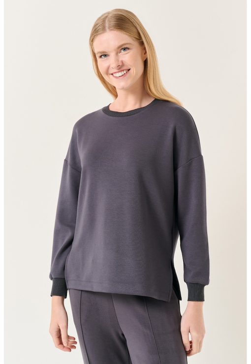 Bluza de trening din amestec de modal-FEMEI/IMBRACAMINTE/Hanorace-IMBRACAMINTE/Hanorace