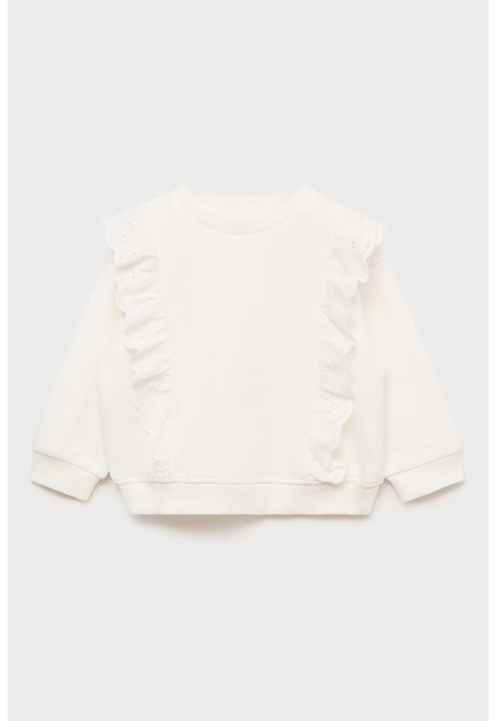 Bluza de trening din bumbac cu volane-FETE/IMBRACAMINTE/Bluze-IMBRACAMINTE/Bluze
