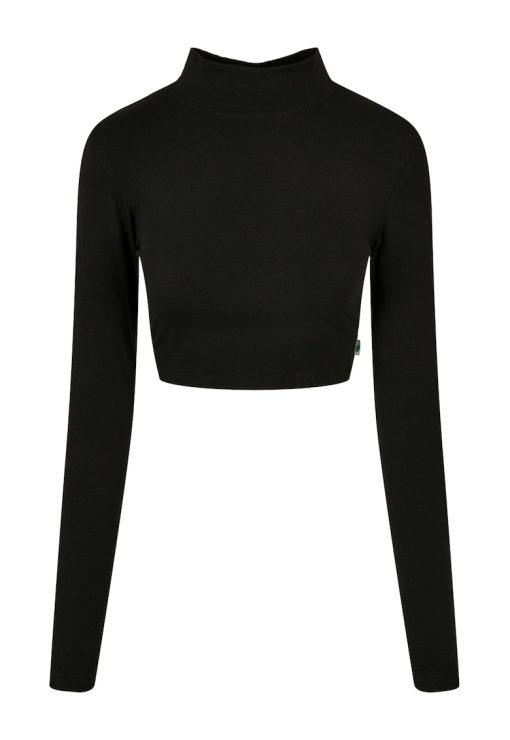 Bluza din amestec de bumbac cu guler inalt-FEMEI/IMBRACAMINTE/Bluze-IMBRACAMINTE/Bluze