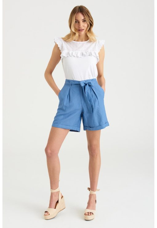 Bluza din amestec de modal si bumbac fara maneci-FEMEI/IMBRACAMINTE/Bluze-IMBRACAMINTE/Bluze