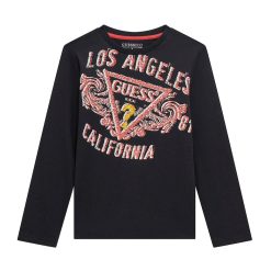 Bluza din bumbac cu imprimeu text-BAIETI/IMBRACAMINTE/Bluze-IMBRACAMINTE/Bluze