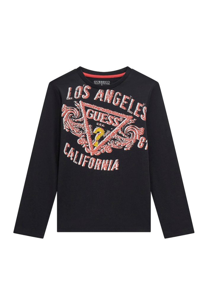 Bluza din bumbac cu imprimeu text-BAIETI/IMBRACAMINTE/Bluze-IMBRACAMINTE/Bluze