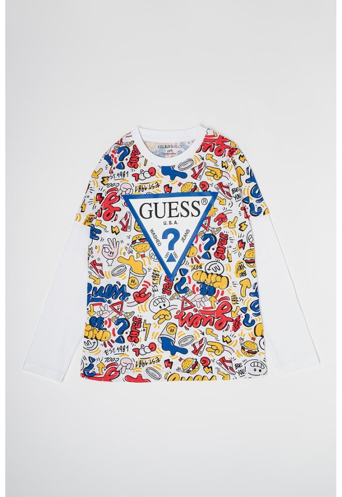 Bluza din bumbac cu logo-BAIETI/IMBRACAMINTE/Bluze-IMBRACAMINTE/Bluze