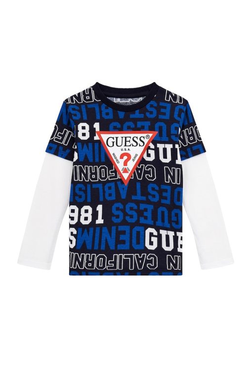 Bluza din bumbac cu logo-BAIETI/IMBRACAMINTE/Bluze-IMBRACAMINTE/Bluze