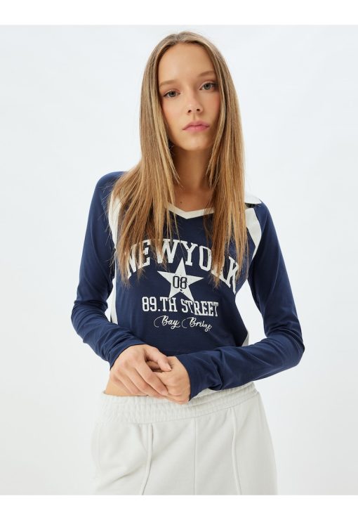 Bluza polo cu imprimeu-FEMEI/IMBRACAMINTE/Bluze-IMBRACAMINTE/Bluze