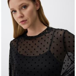 Bluza semi-transparenta cu buline-FEMEI/IMBRACAMINTE/Bluze-IMBRACAMINTE/Bluze