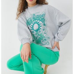 Bluza sport supradimensionata cu maneci cazute-FEMEI/IMBRACAMINTE/Hanorace-IMBRACAMINTE/Hanorace