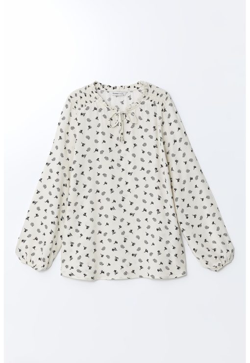 Bluza-tunica cu imprimeu-FEMEI/IMBRACAMINTE/Bluze-IMBRACAMINTE/Bluze