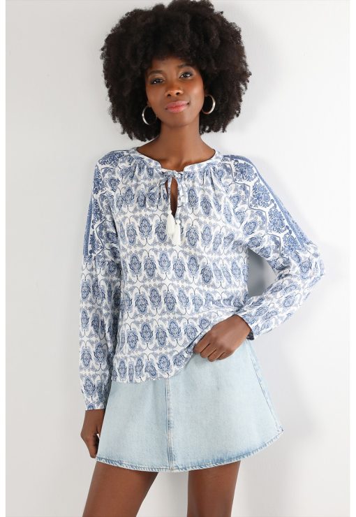 Bluza-tunica cu motive orientale-FEMEI/IMBRACAMINTE/Bluze-IMBRACAMINTE/Bluze