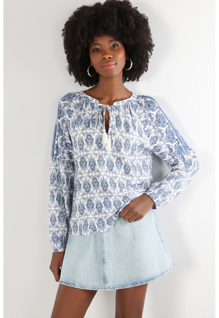 Bluza-tunica cu motive orientale-FEMEI/IMBRACAMINTE/Bluze-IMBRACAMINTE/Bluze