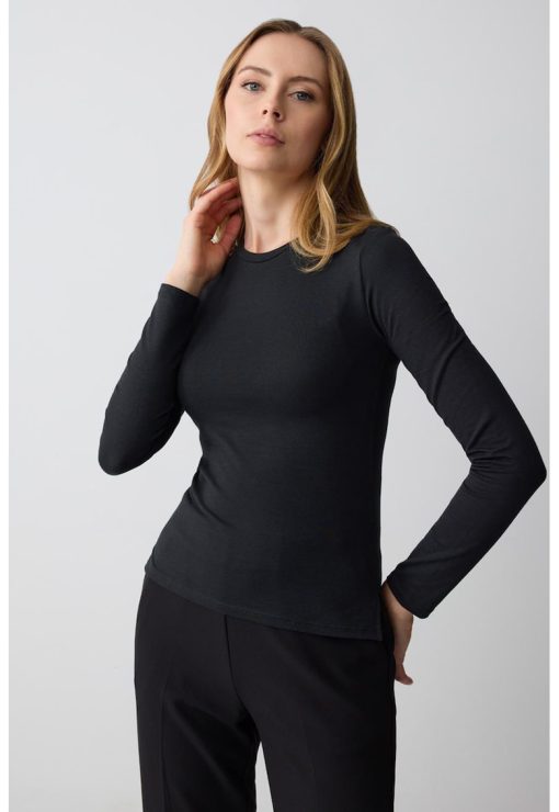 Bluza uni cu decolteu la baza gatului-FEMEI/IMBRACAMINTE/Bluze-IMBRACAMINTE/Bluze