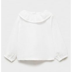 Bluza uni cu guler Peter-Pan-FETE/IMBRACAMINTE/Bluze-IMBRACAMINTE/Bluze