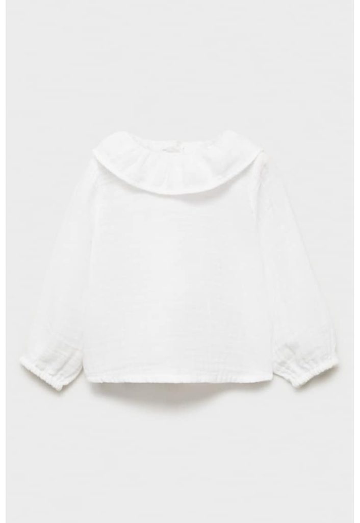 Bluza uni cu guler Peter-Pan-FETE/IMBRACAMINTE/Bluze-IMBRACAMINTE/Bluze