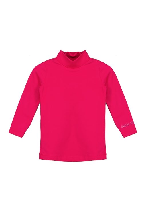 Bluza uni cu guler inalt-FETE/IMBRACAMINTE/Bluze-IMBRACAMINTE/Bluze