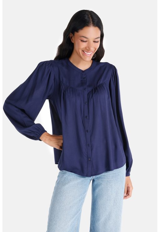 Bluza vaporoasa cu nasturi-FEMEI/IMBRACAMINTE/Bluze-IMBRACAMINTE/Bluze