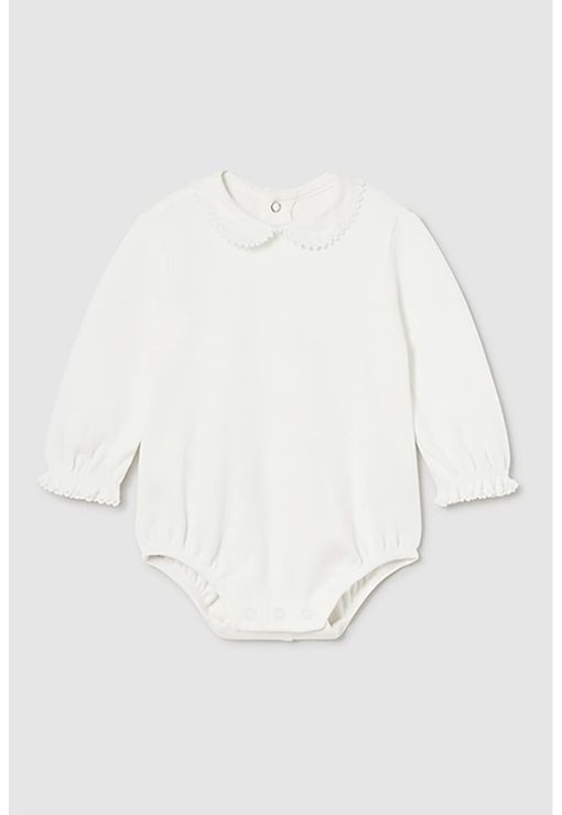 Body de bumbac cu guler Peter-Pan-FETE/IMBRACAMINTE/Seturi de imbracaminte-IMBRACAMINTE/Seturi de imbracaminte