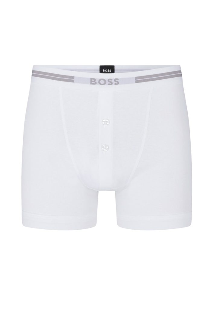 Boxeri de bumbac cu banda logo in talie-BARBATI/IMBRACAMINTE/Lenjerie intima-IMBRACAMINTE/Lenjerie intima