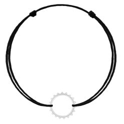 Bratara cu Soare din Argint 925 - snur negru reglabil-BARBATI/GENTI SI ACCESORII/Bijuterii-GENTI SI ACCESORII/Bijuterii