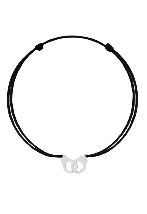Bratara cu pandantiv Catuse din Argint 925 - snur negru reglabil-BARBATI/GENTI SI ACCESORII/Bijuterii-GENTI SI ACCESORII/Bijuterii