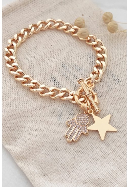 Bratara din lant cu zirconia-FEMEI/GENTI SI ACCESORII/Bijuterii-GENTI SI ACCESORII/Bijuterii