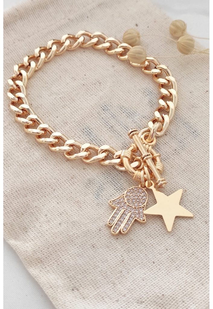 Bratara din lant cu zirconia-FEMEI/GENTI SI ACCESORII/Bijuterii-GENTI SI ACCESORII/Bijuterii