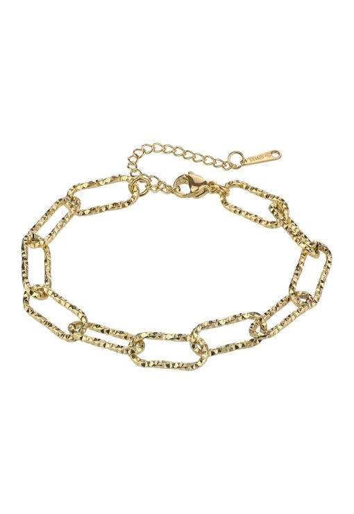 Bratara din otel inoxidabil placata cu aur de 18K-FEMEI/GENTI SI ACCESORII/Bijuterii-GENTI SI ACCESORII/Bijuterii