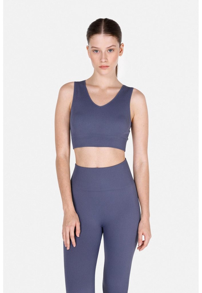 Bustiera cu aspect striat-FEMEI/SPORT/Tricouri si bustiere-SPORT/Tricouri si bustiere