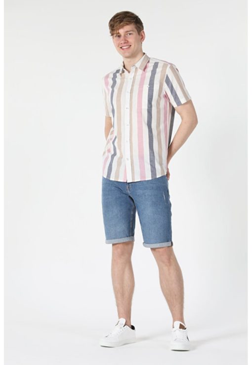 Camasa Cu Maneca Scurta De Barbati Multicolor Regular Fit8683197146922-BARBATI/IMBRACAMINTE/Camasi-IMBRACAMINTE/Camasi