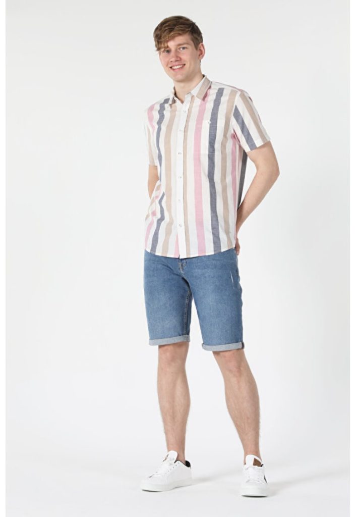 Camasa Cu Maneca Scurta De Barbati Multicolor Regular Fit8683197146922-BARBATI/IMBRACAMINTE/Camasi-IMBRACAMINTE/Camasi