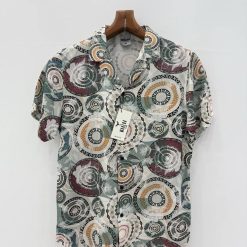 Camasa barbati PREMIUM   maneca scusta  cu imprimeu 13174 D6-3.4-Camasi barbati