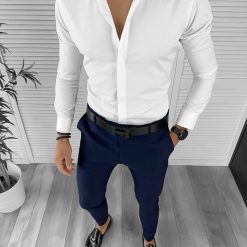 Camasa barbati  alba  slim fit 12989-Camasi barbati