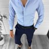 Camasa barbati slim fit albastra 12990 W2-Camasi barbati