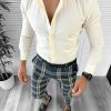 Camasa barbati slim fit crem 12658 82-1-Camasi barbati