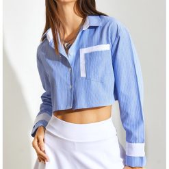 Camasa crop cu maneci lungi-FEMEI/IMBRACAMINTE/Camasi-IMBRACAMINTE/Camasi