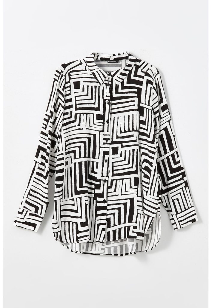 Camasa cu maneci lungi si model geometric-FEMEI/IMBRACAMINTE/Camasi-IMBRACAMINTE/Camasi