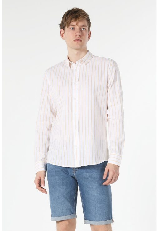 Camasa slim fit in dungi-BARBATI/IMBRACAMINTE/Camasi-IMBRACAMINTE/Camasi
