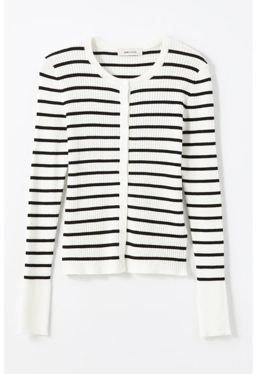 Cardigan cu model in dungi-FEMEI/IMBRACAMINTE/Pulovere si cardigane-IMBRACAMINTE/Pulovere si cardigane