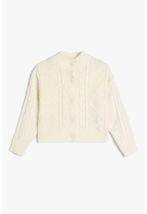 Cardigan din amestec de bumbac cu nasturi-FETE/IMBRACAMINTE/Pulovere si cardigane-IMBRACAMINTE/Pulovere si cardigane